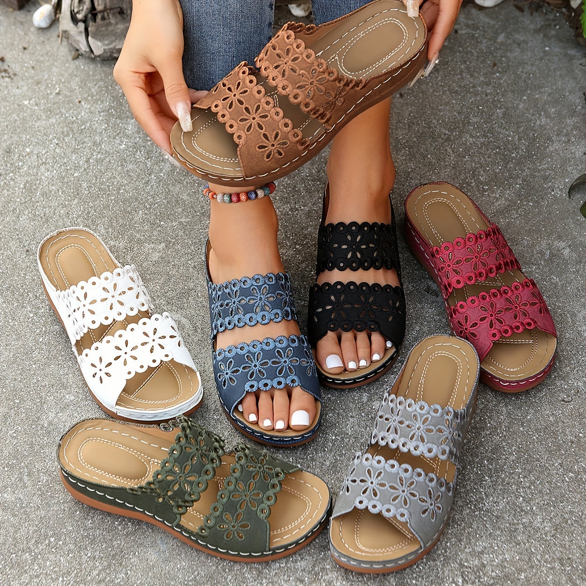 Sandale Aero Flora à talon Confort